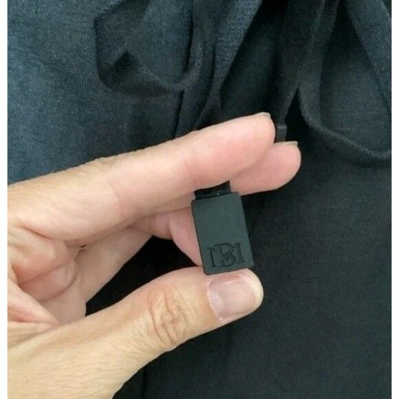 Badgley Mischka Black French Terry Joggers w/Pockets Size XL Embroidered Casual - Picture 7 of 10